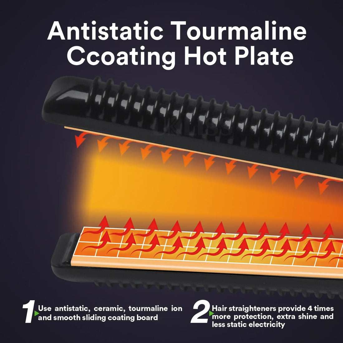 מחליק לשיער דגם גל